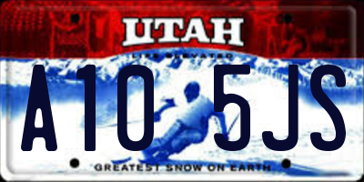 UT license plate A105JS