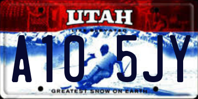 UT license plate A105JY