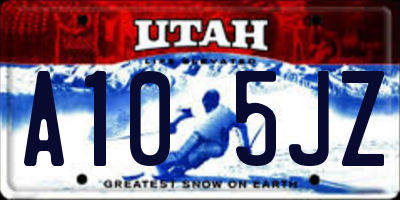 UT license plate A105JZ