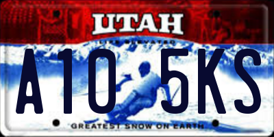 UT license plate A105KS