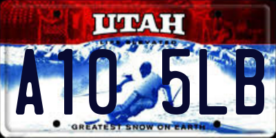 UT license plate A105LB