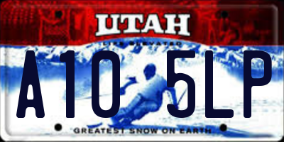 UT license plate A105LP