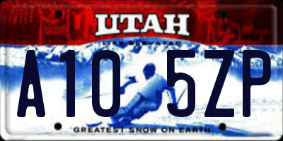 UT license plate A105ZP