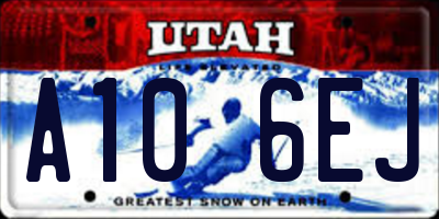 UT license plate A106EJ