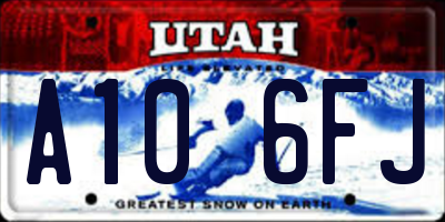 UT license plate A106FJ