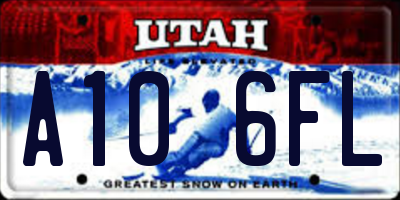 UT license plate A106FL