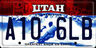 UT license plate A106LB