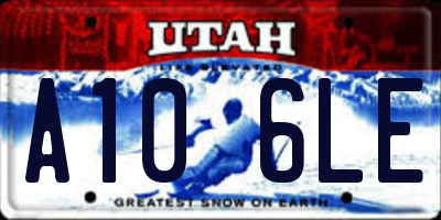 UT license plate A106LE