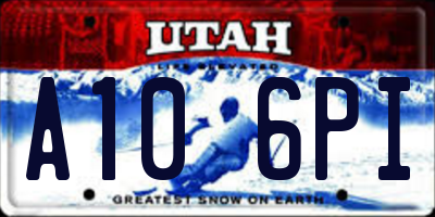 UT license plate A106PI