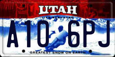 UT license plate A106PJ