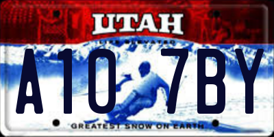 UT license plate A107BY