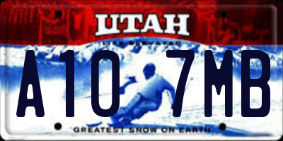 UT license plate A107MB