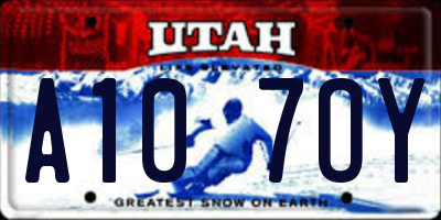 UT license plate A107OY
