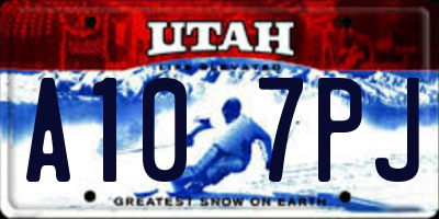 UT license plate A107PJ