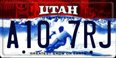 UT license plate A107RJ