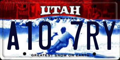 UT license plate A107RY