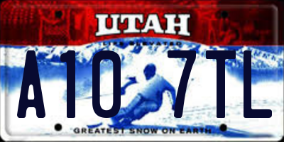 UT license plate A107TL