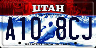 UT license plate A108CJ