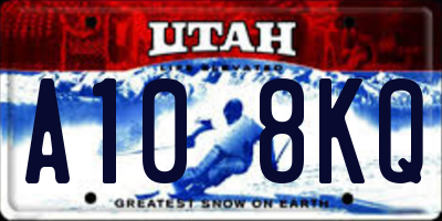 UT license plate A108KQ