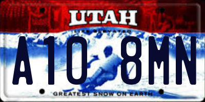 UT license plate A108MN