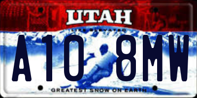 UT license plate A108MW