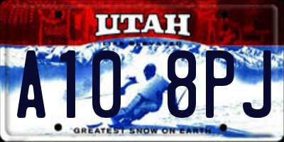 UT license plate A108PJ