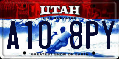 UT license plate A108PY