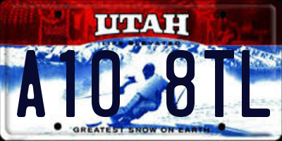 UT license plate A108TL