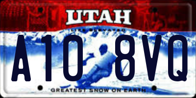 UT license plate A108VQ