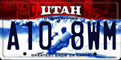 UT license plate A108WM