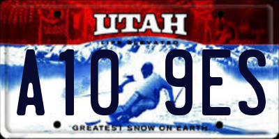 UT license plate A109ES