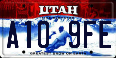 UT license plate A109FE