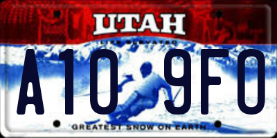 UT license plate A109FO