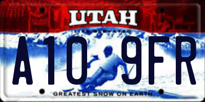 UT license plate A109FR