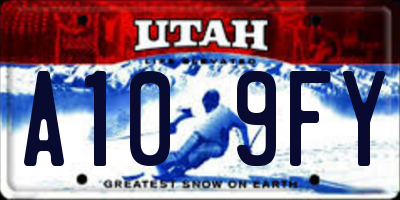 UT license plate A109FY