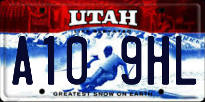 UT license plate A109HL