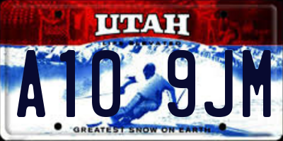 UT license plate A109JM