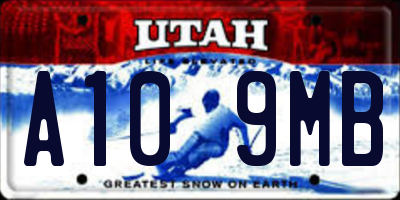 UT license plate A109MB