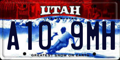 UT license plate A109MH