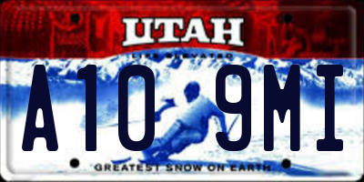 UT license plate A109MI