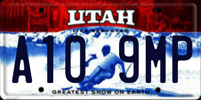 UT license plate A109MP