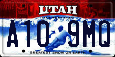 UT license plate A109MQ