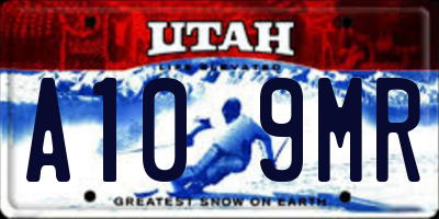 UT license plate A109MR