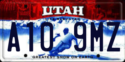 UT license plate A109MZ