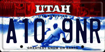 UT license plate A109NR