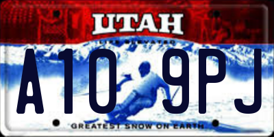 UT license plate A109PJ