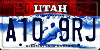 UT license plate A109RJ