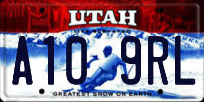 UT license plate A109RL