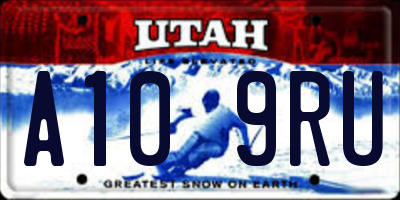 UT license plate A109RU