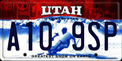 UT license plate A109SP